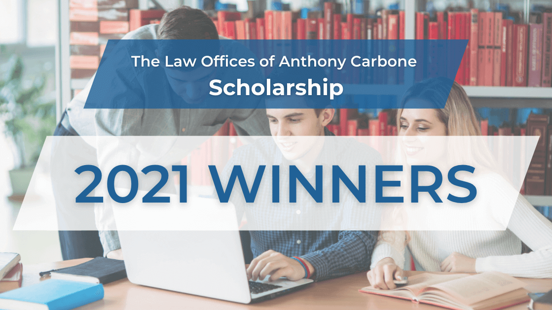 2021 Anthony Carbone Scholarship Winners